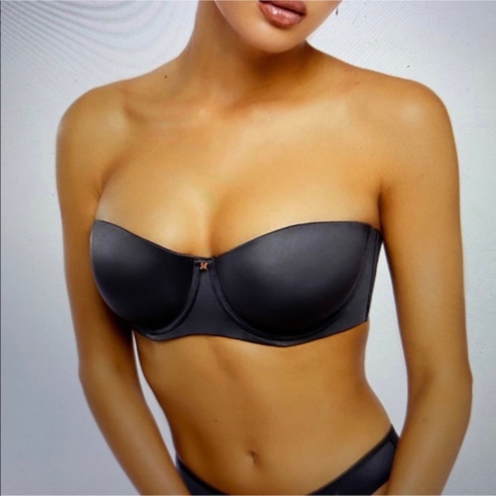 Savage x Fenty Black Strapless Bra, 34DD, EUC